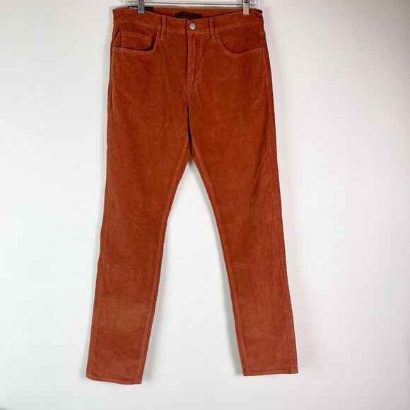 Joe's NWT Men's Orange The Asher Slim Fit Cordury Kinetic Soft Pants Size 33 - Picture 1 of 4